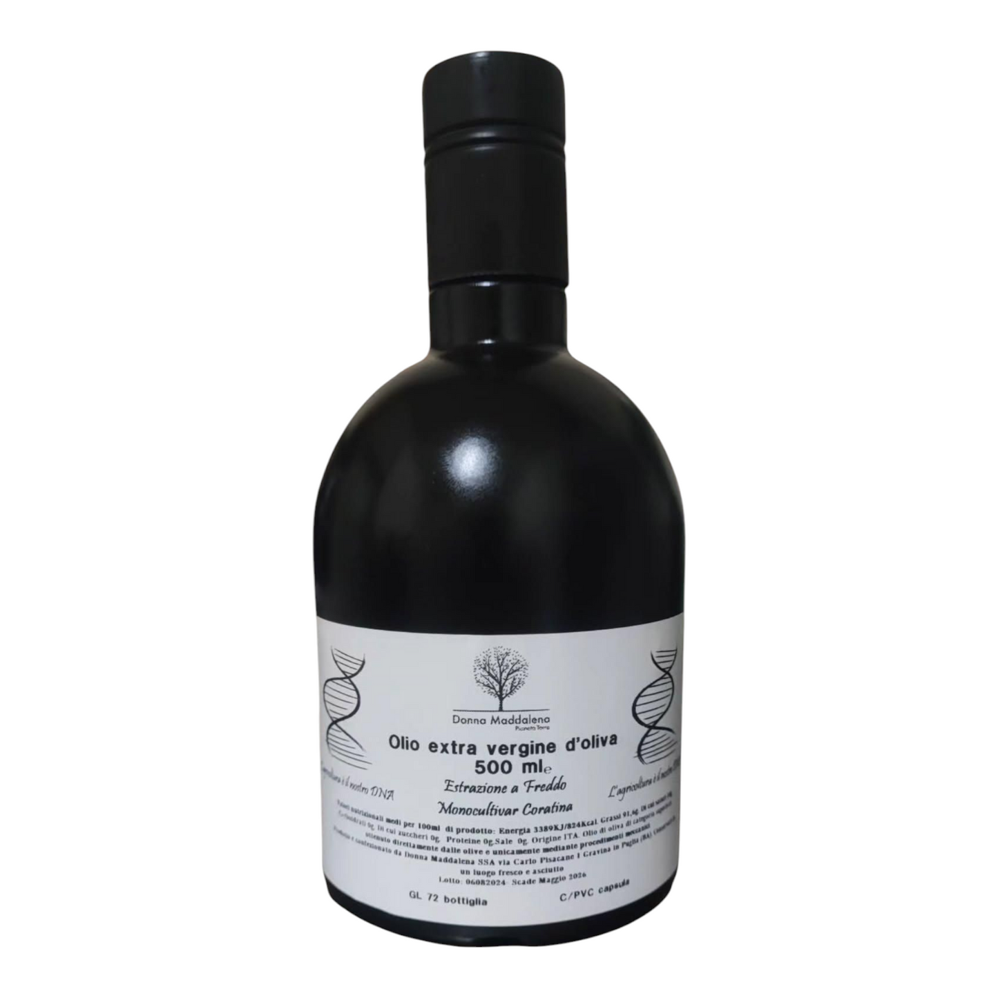 Olio extravergine d'oliva monocultivar Coratina 500 ml