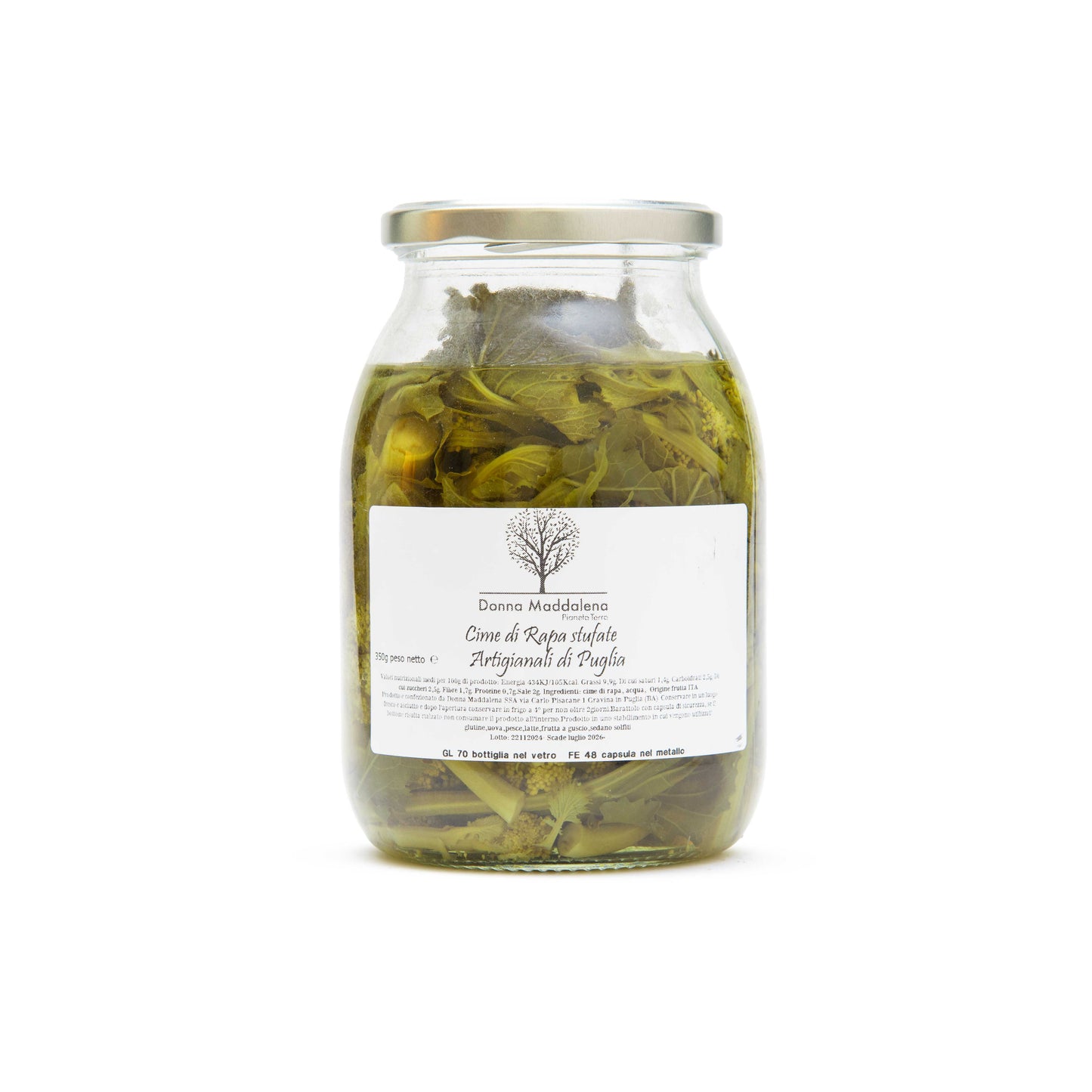 Cime di rapa lessati al naturale 350g