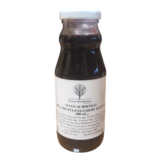 Succo ai mirtilli 100% frutta e 0 zuccheri aggiunti - 200 ml