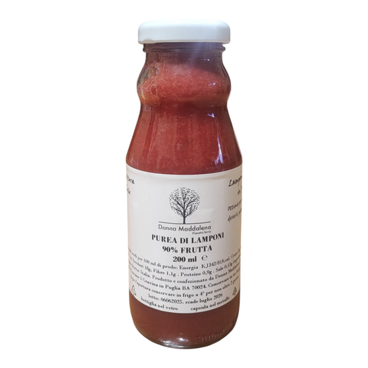 Purea di lamponi 90% frutta - 200 ml